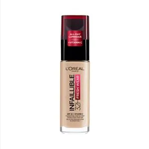 L'Oreal Paris Infaillible 32H Fresh Wear<br />Foundation 130 True Beige- SPF 25 +<br />Vitamin C