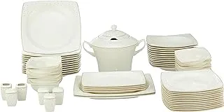 Kutahya porcelain bone mare 62 piece dinnerware set - gold