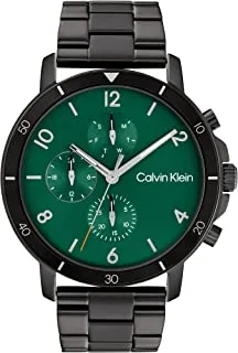 Calvin Klein Watch for Men, Quartz Movement, Analog Display, Black Stainless Steel Strap-25200069