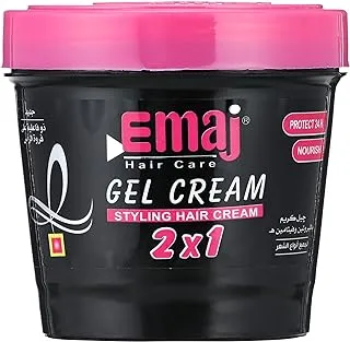 Emaj Styling Hair Cream/Gel 2 in 1 with Protein and Vitamin E, 280 gm