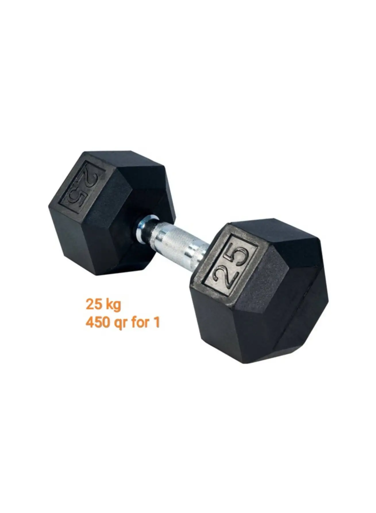 BODY SCULPTURE Hex rubber dumbbells 25kg