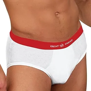 Knight mens nofly breif underwear briefs, white, s- Fitted