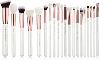 Jessup white pro makeup brush set, soft natural bristle foundation eyeshadow blending blusher buffer concealer brush 20pcs t225