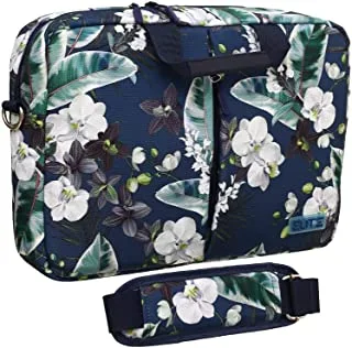 ELITE Fabric Carrying Case And Hand Shoulder With Zipper Pocket And Flower Design For Laptop - Multi Color