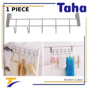 Taha Offer Stainless Steel Hanger 5 Hooks. Installation On The Kitchen Cabinet Without Screws 1 Piece