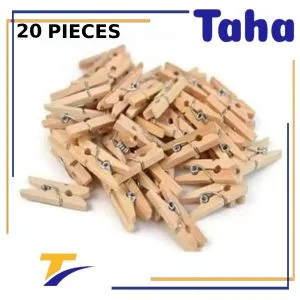 Taha Offer Cloth Clamps Wood 20 Pieces