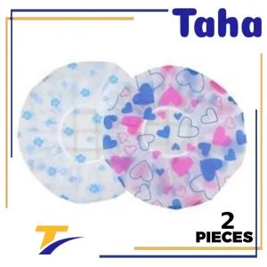 Taha Offer Waterproof Shower  Reusable Elastic Bathing Caps  2 Pcs