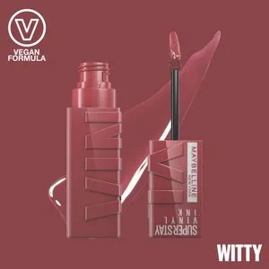 Maybelline New York أحمر شفاه سائل سوبر ستاي فينيل إنك 16H Longwear Proof Transfer Proof - 40 Witty