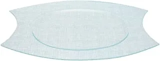 Sega high quality glass serving plate, 47.5 * 30cm - turquoise spin