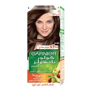 Garnier صبغة شعر كولور ناتشرال كريم دائم - 5 بني فاتح