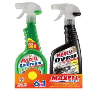 Maxell Magic Spray منظف الحمامات - 700 مل + منظف الفرن - 500 مل