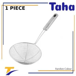 Taha Offer Long Metal Hand Strainer For Deep Frying 1 Piece