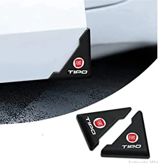 Kaberegypt2020-2 piece silicone car door angle bumper compatible with fiat tippo car logo