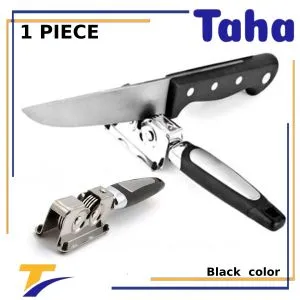 Taha Offer Metal Knife Sharpener With Plastic Handle 1 Piece Black Color