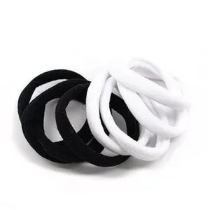 Hair Accessories HairTies, HairBand Girls 6Pcs Black & White