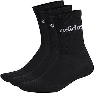 adidas Unisex Kids Linear Crew Cushioned Socks 3 Pairs CREW SOCKS