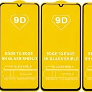 Dragon High Quality Glass Screen Protectors With Black Frame For Xiaomi Mi 9 Lite Set of 3 Pieces - Transparent