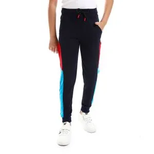 Caesar Boys Elastic Waist Sweatpants With Coloured Tape