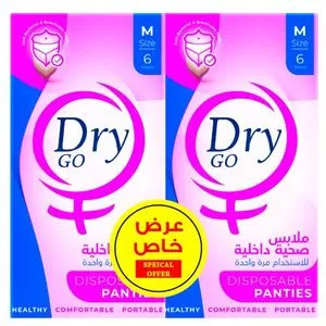 Dry Comfortable Disposable Panties Medium Offer 12 Pieces