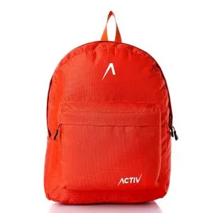 Activ Orange Self Patterned Zipper Front Pocket Backpack