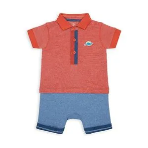 Mothercare Dino Mock Piqué Top And Shorts Romper