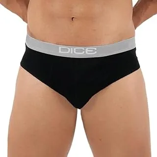 Dice Men's Contrast Elastic Waist Solid Briefs