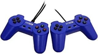 Generic HD-200 Gaming Controller Gamepad With USB Interface And Ergonomically Shaped Set Of 2 Pieces - Blue