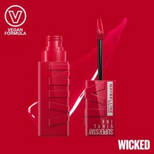 Maybelline New York أحمر شفاه سائل سوبر ستاي فينيل إنك 16H Longwear Proof Transfer Proof - 50 Wicked