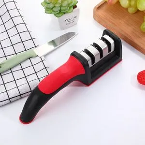 Stainless Steel Knife Sharpener - 3 Blades