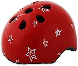 Adjustable helmet for skating and cycling - red