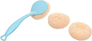 Generic GS20152 Plastic Hot Practical Brush With Handle For Cleaning Set Of 3 Pieces - Baby Blue Beige