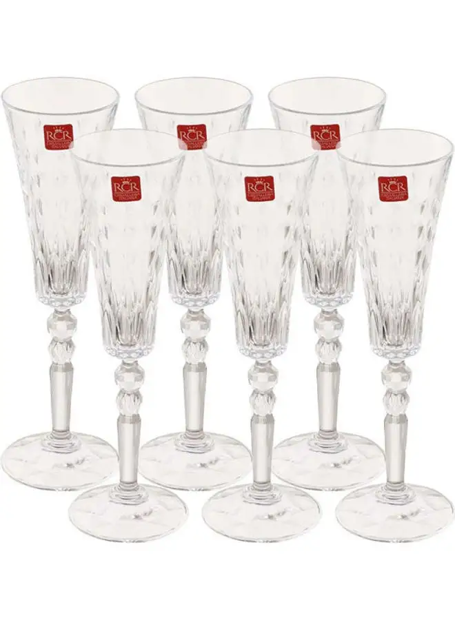 RCR Marilyn Crystal Cup Set, 6 Pieces Clear 170ml