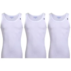 Cottonil Bundle Of Three Men Undershirt Dirby -  White