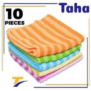 Taha Offer Kitchen Towel  Multi Color  10 Pcs