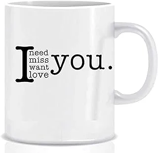 Cashmeera printd mug - i love you mug - ceramic coffee cup