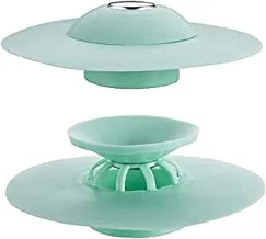 Generic Silicone Drain Cover And Strainer For Bathroom - Green