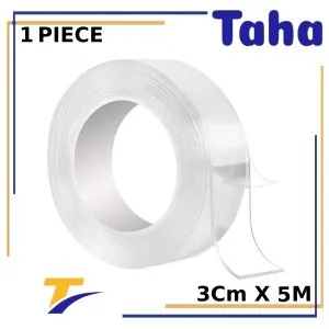 Taha Offer Double-Sided Adhesive Tape Gel Transparent - 3 CM X 5 M 1 Piece