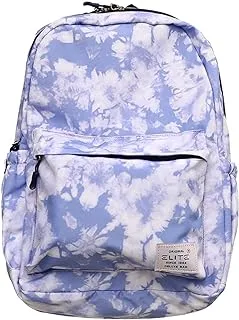 Elite fabric 2 zipper backpack with zipper pocket and bottle pocket for laptop - multi color