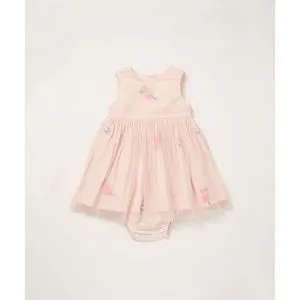 Mothercare Pink Floral Woven Dress And Knickers Set