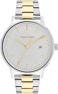 Calvin Klein Watch for Men, Quartz Movement, Analog Display, Silver Stainless Steel Strap-25200055