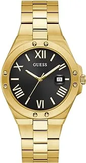 GUESS Watch for Men, Quartz Movement, Analog Display, Gold Stainless Steel Strap-GW0276G2