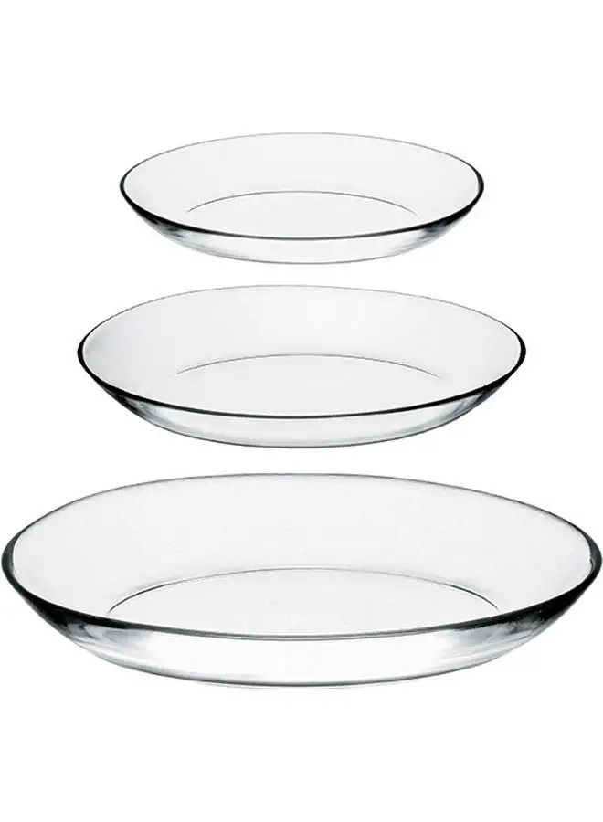 Pasabahce Oval Service Plate Set Clear 21cm