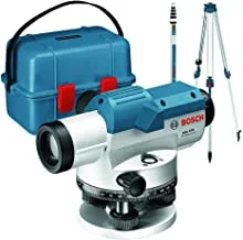 المستوى البصري الاحترافي من Bosch GOL 32 D (تكبير 32x ، وحدة القياس: 360 درجة ، النطاق: حتى 120 مترًا ، قضيب قياس GR 500 ، حامل ثلاثي القوائم BT 160 ، في حقيبة الحمل)