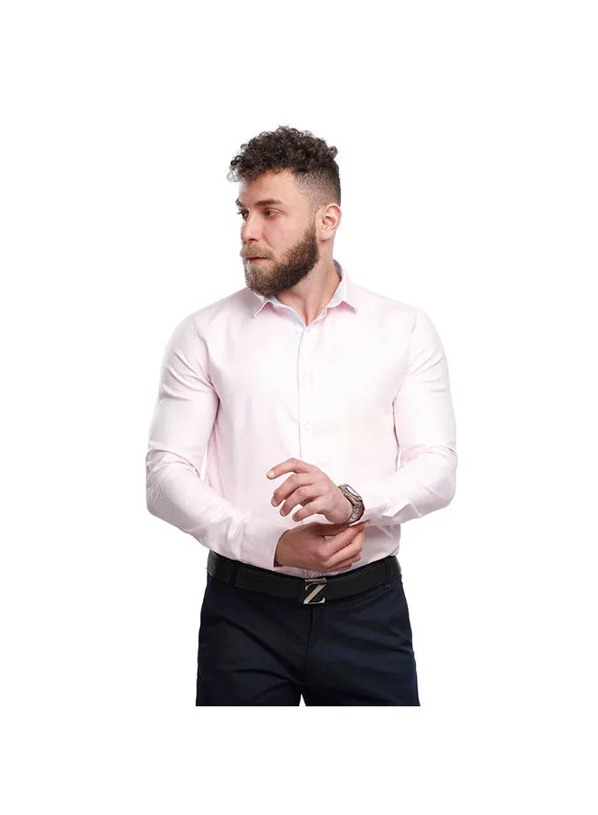 Coup Coup Basic Shirt For Men - Slim Fit - Rose