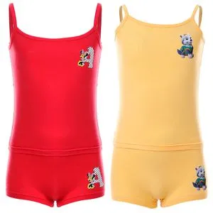 Dice Bundle Of Two Sleeveless Top & Short - For Girls