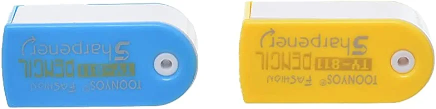 Shirly ty-811 high quality pencil sharpener circle box with sharp blade set of 2 pcs. - multi color