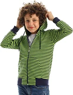 CAESAR Unisex Unisex Striped Hoodie With Zipper Hoodie