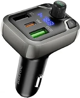 Borofone BC38 Flash Energy PD20W+QC3.0 car BT FM transmitter - black, USB