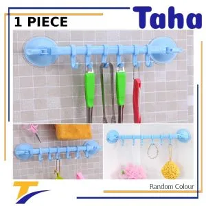 Taha Offer Hanger With Suction Cup 6 Hook 1 Piece