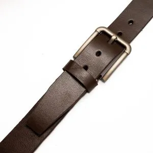 Bravura Leather Casual Belt  3.8 Cm Brown